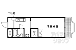 サンシティ共立 1階1Kの間取り