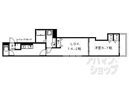京阪本線 鳥羽街道駅 徒歩3分の賃貸アパート 2階1LDKの間取り