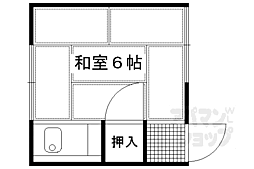 好川荘 1階ワンルームの間取り
