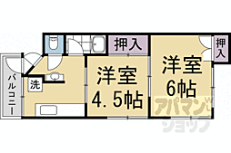 パレスミズホ2 3階2Kの間取り