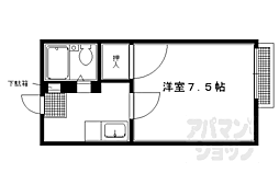 吉田ハウス 1階1Kの間取り