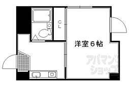 アベニュー77 4階1Kの間取り