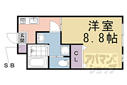 ＣＲＥＡ宝ヶ池 2階1Kの間取り