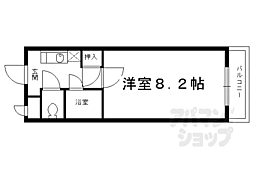 京阪本線 伏見稲荷駅 徒歩4分の賃貸マンション 1階1Kの間取り