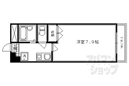 京阪本線 祇園四条駅 徒歩2分の賃貸マンション 3階1Kの間取り