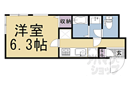 京都市営烏丸線 今出川駅 徒歩5分の賃貸マンション 3階1Kの間取り