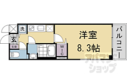 ベラジオ雅び京都洛北ガーデン 2階1Kの間取り