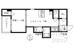 京都地下鉄東西線 東山駅 徒歩5分の賃貸マンション 5階1LDKの間取り