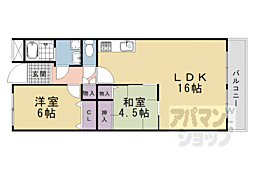 ハイツ白川 6階2LDKの間取り