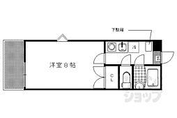 サンダ館2 1Kの間取図画像