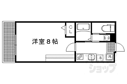 アークリード洛北 1Kの間取図画像