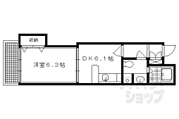 K'zALLAY 1DKの間取図画像