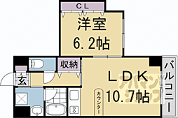 修学院テラス 1LDKの間取図画像