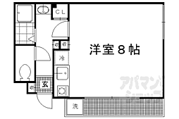 第一吉田ハイツ ワンルームの間取図画像