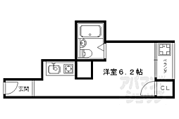 アドニス 1Kの間取図画像