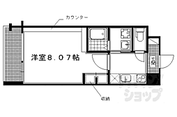 プラネシア京阪出町柳 1Kの間取図画像