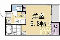 エスペース-Y 1Kの間取図画像