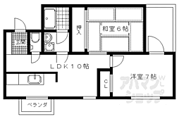 レジデンス岡崎 2LDKの間取図画像