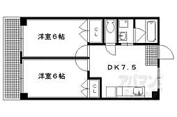 カラコルム東山 2DKの間取図画像