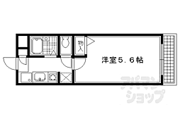 ラ.メゾンドゥ.フルール 1Kの間取図画像