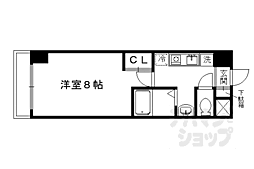 ドルス北山 1Kの間取図画像