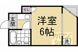 プチメゾン下鴨 2Kの間取図画像