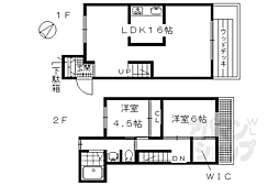VILLAD'ESTE京都下鴨 2LDKの間取図画像