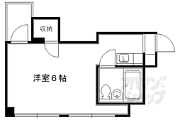 コスモハイツ里の内 ワンルームの間取図画像
