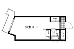 アベニールアサダ ワンルームの間取図画像