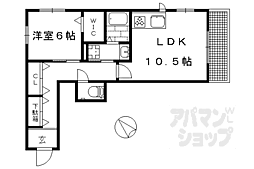 リヴェール響 1LDKの間取図画像