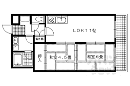 レジデンス岩倉 2LDKの間取図画像