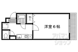 フランドルアミ下鴨 1Kの間取図画像