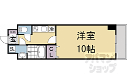 PINE館5 1Kの間取図画像