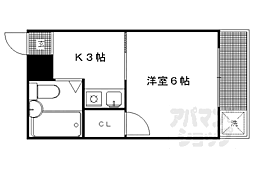 アクティーオカ 1Kの間取図画像
