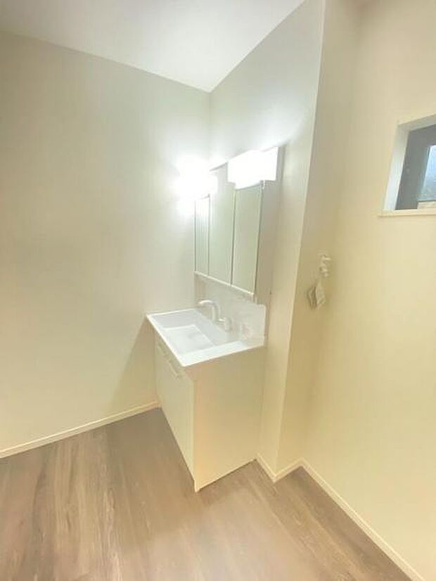 洗面 洗面からお化粧まで忙しい朝の準備にぴったりな洗髪洗面化粧台付き 