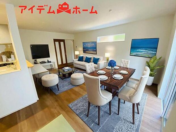 本画像はCGで作成されており、実際に現地に家具は置かれておりません。 