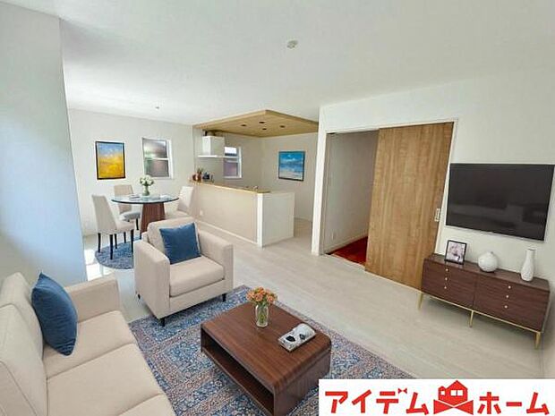 ※家具設置イメージです　 南側から明るい日差しをたっぷり取り込めるリビングです♪