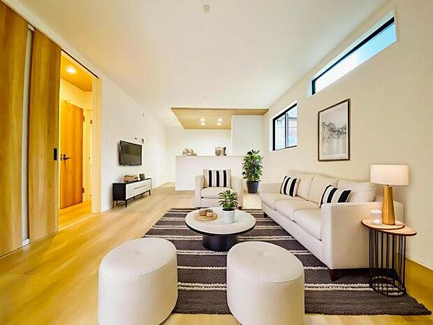 1号棟(2025年6月)撮影 ※本画像はCGで作成しており、実際に家具は置かれておりません。