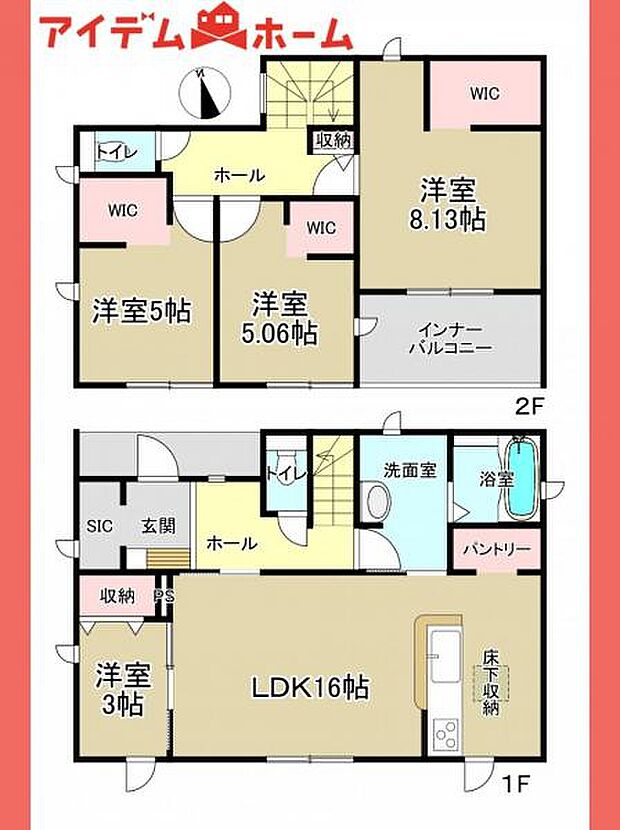 1号棟　間取り図　