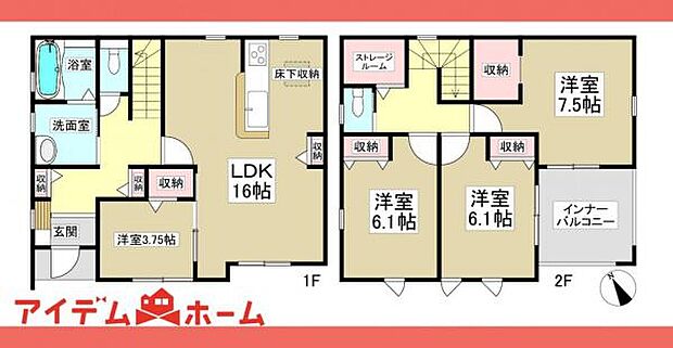 間取図1号棟