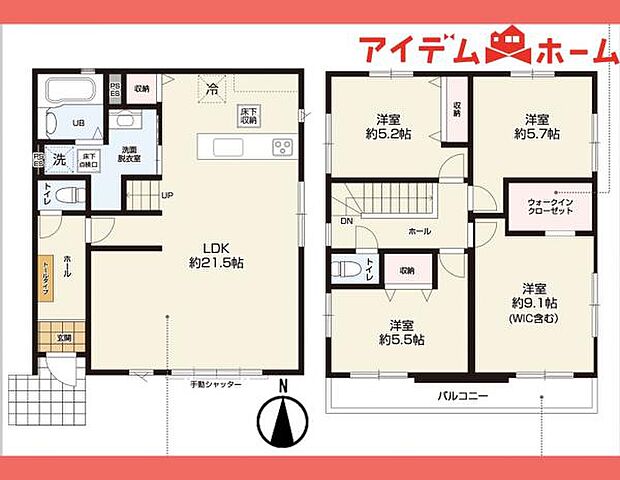 間取図 1号棟