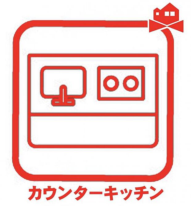 収納からガス台・調理台などを一続きにまとめ合わせたシステムキッチン♪