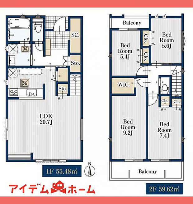 1号棟 間取図