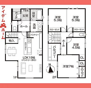 間取り:1号棟 間取図 間取り:1号棟 間取図