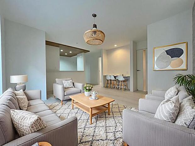 1号棟 内観写真 (本画像はCGで作成されており、実際に現地に家具は置かれておりません。)