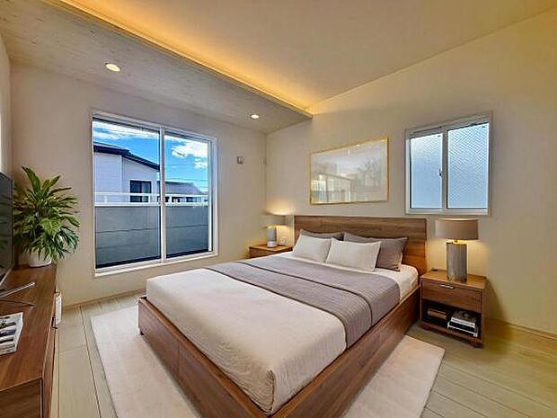 1号棟　内観写真 (本画像はCGで作成されており、実際に現地に家具は置かれておりません。)