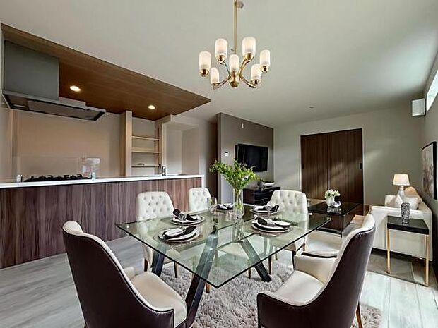 1号棟　内観写真 (本画像はCGで作成されており、実際に現地に家具は置かれておりません。) 