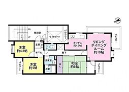 セントラル・コーポ船橋11番館 3LDKの間取図画像