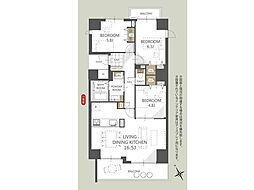 ツインエルシティ千葉1番館 3LDKの間取図画像
