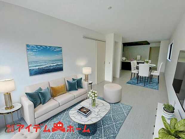 1号棟（2025年9月）撮影 ※本画像はCGで作成しており、実際に家具は置かれておりません。 